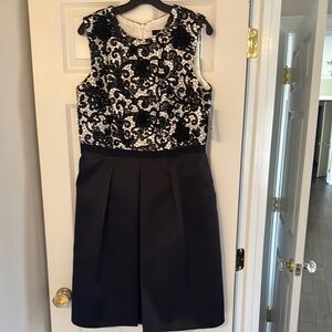 Black and White Beaded Cocktail Dress